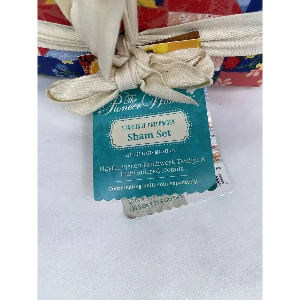 The Pioneer Woman Set Sham Starlight Patch Work 2 Pack Bundle Set New